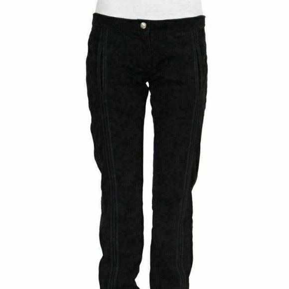 Just Cavalli Women's 100% Leather Casual Pants